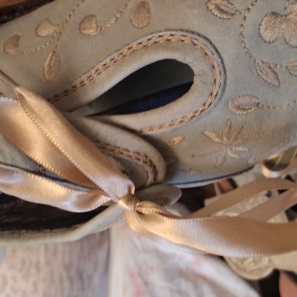Liberty Black, Gray Blue Leather Boots 7 Boho Festival - Picture 8 of 8